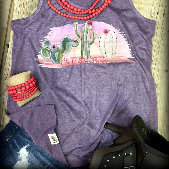 Chicks Before Pricks Laceback Tank - Picture 2 of 2